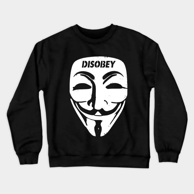 Anti Government Anonymous Crewneck Sweatshirt by nahuelfaidutti